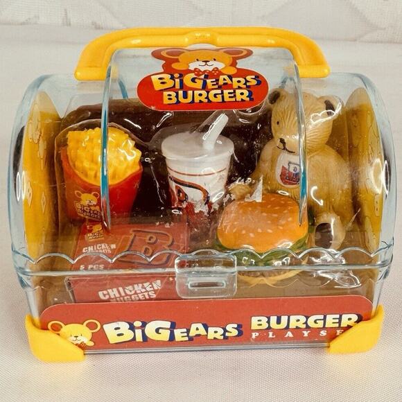 5 for $25| Kidstar Bigears Bear Burger Mini Lunch Box Playset Toy Milkshake - Picture 1 of 11